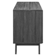 Modway Render Wood & Vinyl Record Display Stand with 2 Drawers in Charcoal