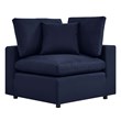 Modway Commix Modern Overstuffed Fabric Outdoor Loveseat in Navy