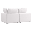 Modway Commix Modern Overstuffed Fabric Outdoor Loveseat in White
