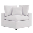 Modway Commix Modern Overstuffed Fabric Outdoor Loveseat in White