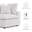 Modway Commix Modern Overstuffed Fabric Outdoor Loveseat in White