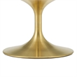 Modway Lippa Modern Wood/Metal Coffee Table in Gold/Cherry Walnut