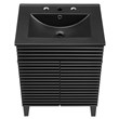 Modway Render Mid-Century Modern Wood Bathroom Vanity in Black