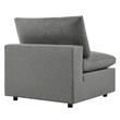 Modway Commix 5-Piece Modern Fabric Patio Sectional Sofa in Charcoal