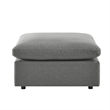 Modway Commix 7-Piece Modern Fabric Outdoor Sectional Sofa in Charcoal