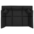 Modway Commix 6-Piece Modern Fabric Overstuffed Sectional Sofa in Black