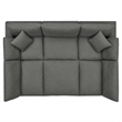 Modway Commix 6-Piece Modern Fabric Overstuffed Sectional Sofa in Gray
