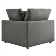 Modway Commix 6-Piece Modern Fabric Overstuffed Sectional Sofa in Gray