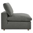 Modway Commix 6-Piece Modern Fabric Overstuffed Sectional Sofa in Gray