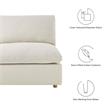 Modway Commix 6-Piece Modern Fabric Overstuffed Sectional Sofa in Light Beige