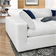 Modway Commix 6-Piece Modern Fabric Overstuffed Sectional Sofa in Pure White