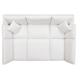 Modway Commix 6-Piece Modern Fabric Overstuffed Sectional Sofa in Pure White