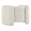Modway Nebula Modern Boucle Fabric Upholstered Ottoman in Ivory