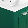 Modway Maybelle Modern Wood/Ceramic Bathroom Vanity in Green/White