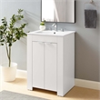 Modway Maybelle Modern Wood/Ceramic Bathroom Vanity in White