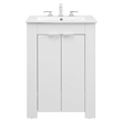 Modway Maybelle Modern Wood/Ceramic Bathroom Vanity in White