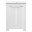 Modway Maybelle Modern Wood/Ceramic Bathroom Vanity in White