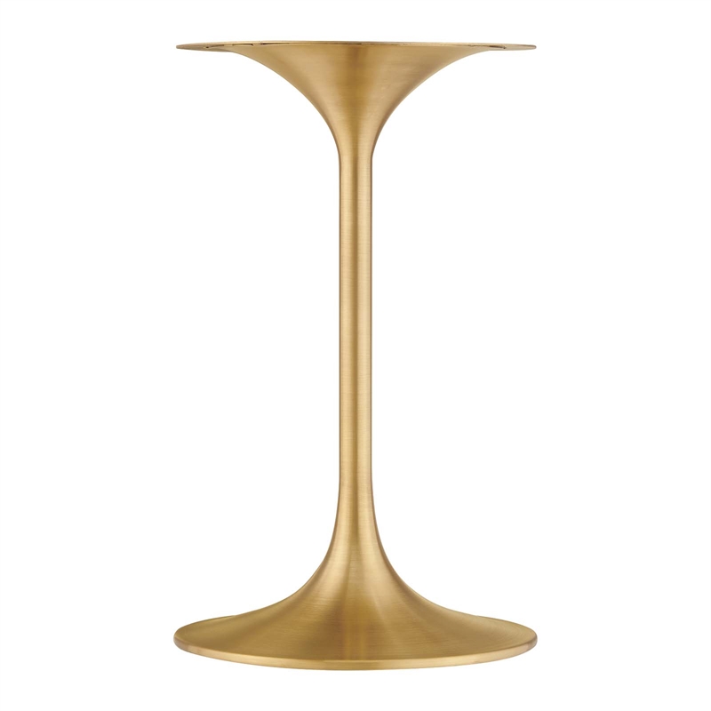 modway lippa 20&quot round modern terrrazzo & metal side table in white/gold