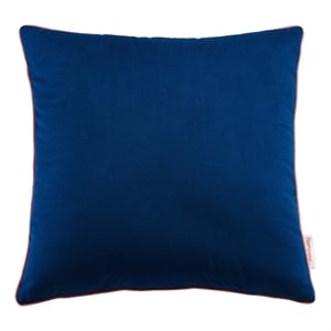 Modway Accentuate 18&quot Square Performance Velvet Throw Pillow in Navy Blossom