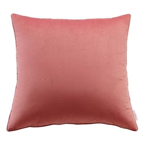 Modway Enhance 24&quot Square Performance Velvet Throw Pillow in Blossom Pink