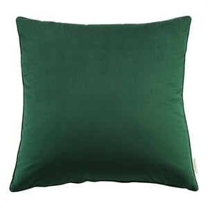 Modway Enhance 24&quot Square Performance Velvet Throw Pillow in Green
