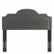 Modway Belinda Modern Performance Velvet Twin Headboard in Charcoal