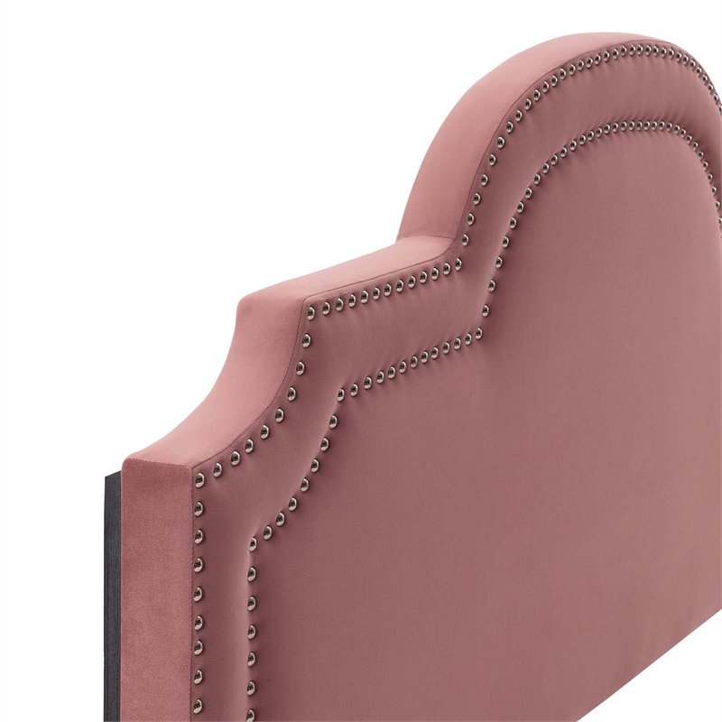 Modway Belinda Performance Velvet King/California King Headboard in Dusty Rose