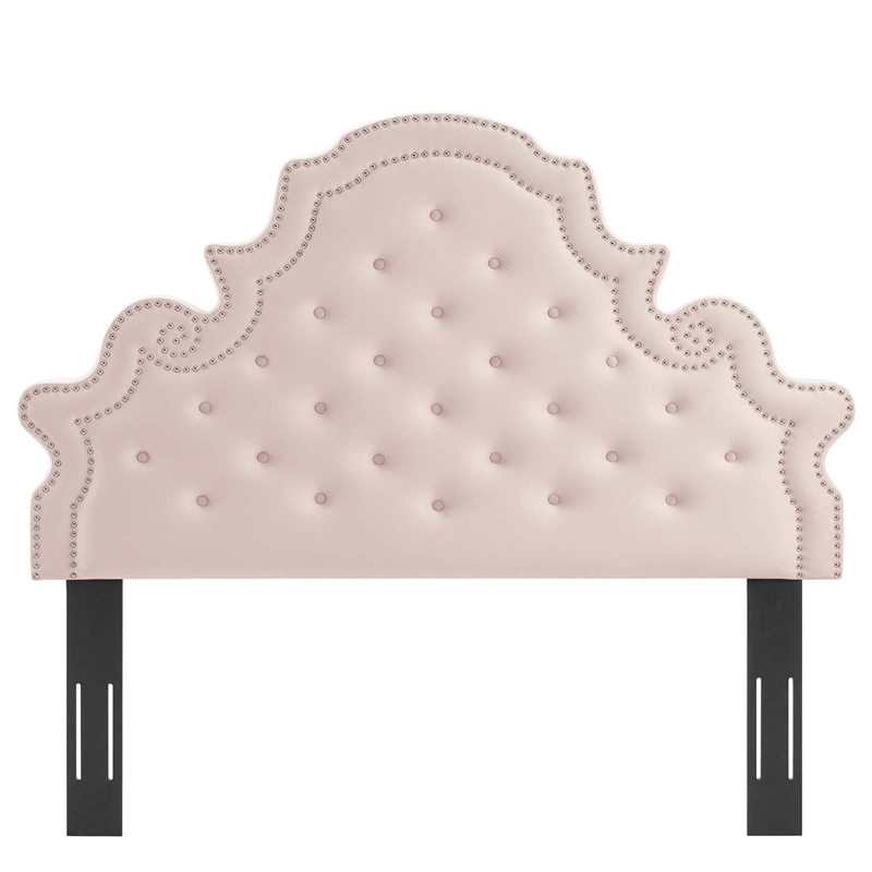 Modway Diana Tufted Performance Velvet Full/Queen Headboard in Pink