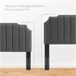 Modway Rosalind Modern Performance Velvet Twin Headboard in Charcoal