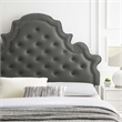 Modway Diana Tufted Performance Velvet Twin Headboard in Charcoal