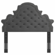 Modway Diana Tufted Performance Velvet Twin Headboard in Charcoal