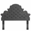 Modway Diana Tufted Performance Velvet Twin Headboard in Charcoal