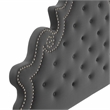 Modway Diana Tufted Performance Velvet Twin Headboard in Charcoal