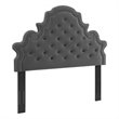 Modway Diana Tufted Performance Velvet Twin Headboard in Charcoal