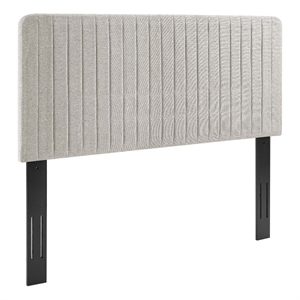 Modway Milenna Channel Tufted Upholstered Fabric Full/Queen Headboard in Camel