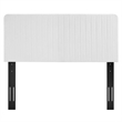 Modway Milenna Channel Tufted Upholstered Fabric Full/Queen Headboard in White