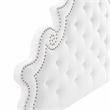 Modway Diana Tufted Performance Velvet Full/Queen Headboard in White