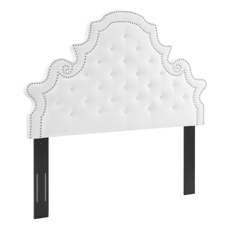 Modway Diana Tufted Performance Velvet Full/Queen Headboard in White