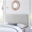 Modway Milenna Channel Tufted Velvet King/California King Headboard - Light Gray