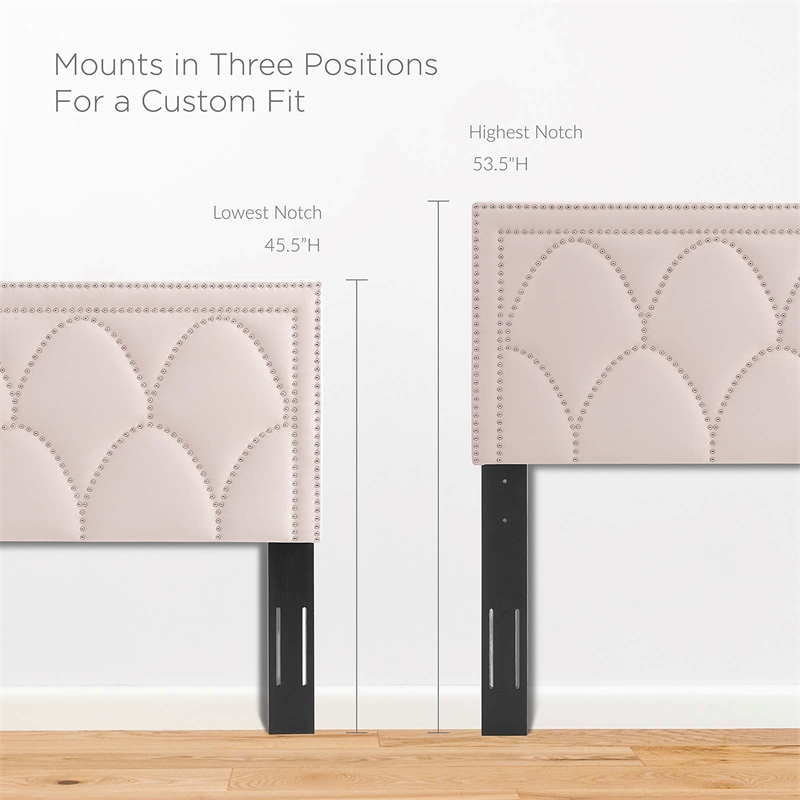 Modway Greta Performance Velvet King/California King Headboard in Pink