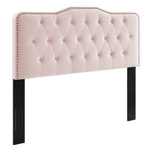 Modway Sophia Tufted Performance Velvet Twin Headboard in Pink