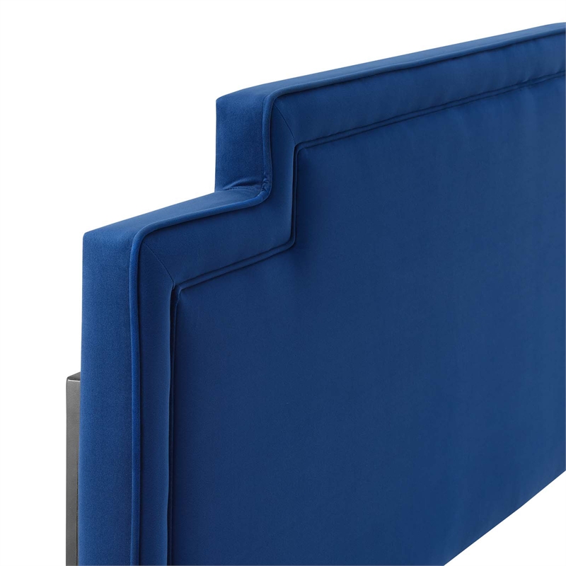 Modway Transfix Performance Velvet King/California King Headboard in Navy