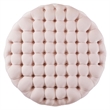 Modway Amour Modern Button Tufted Round Velvet Ottoman in Pink