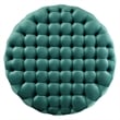 Modway Amour Modern Button Tufted Round Velvet Ottoman in Teal Green