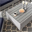 Modway Conway 4-Piece Fabric & Rattan Outdoor Furniture Set in Light Gray/Navy