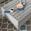Modway Conway 4-Piece Fabric & Rattan Outdoor Furniture Set in Light Gray/Navy