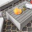 Modway Conway 4-Piece Fabric & Rattan Outdoor Furniture Set in Light Gray/White