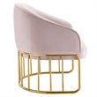 Modway Legacy Modern Performance Velvet Armchair in Pink/Gold