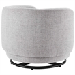 Modway Relish Upholstered Fabric Swivel Chair in Black/Light Gray