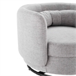 Modway Relish Upholstered Fabric Swivel Chair in Black/Light Gray